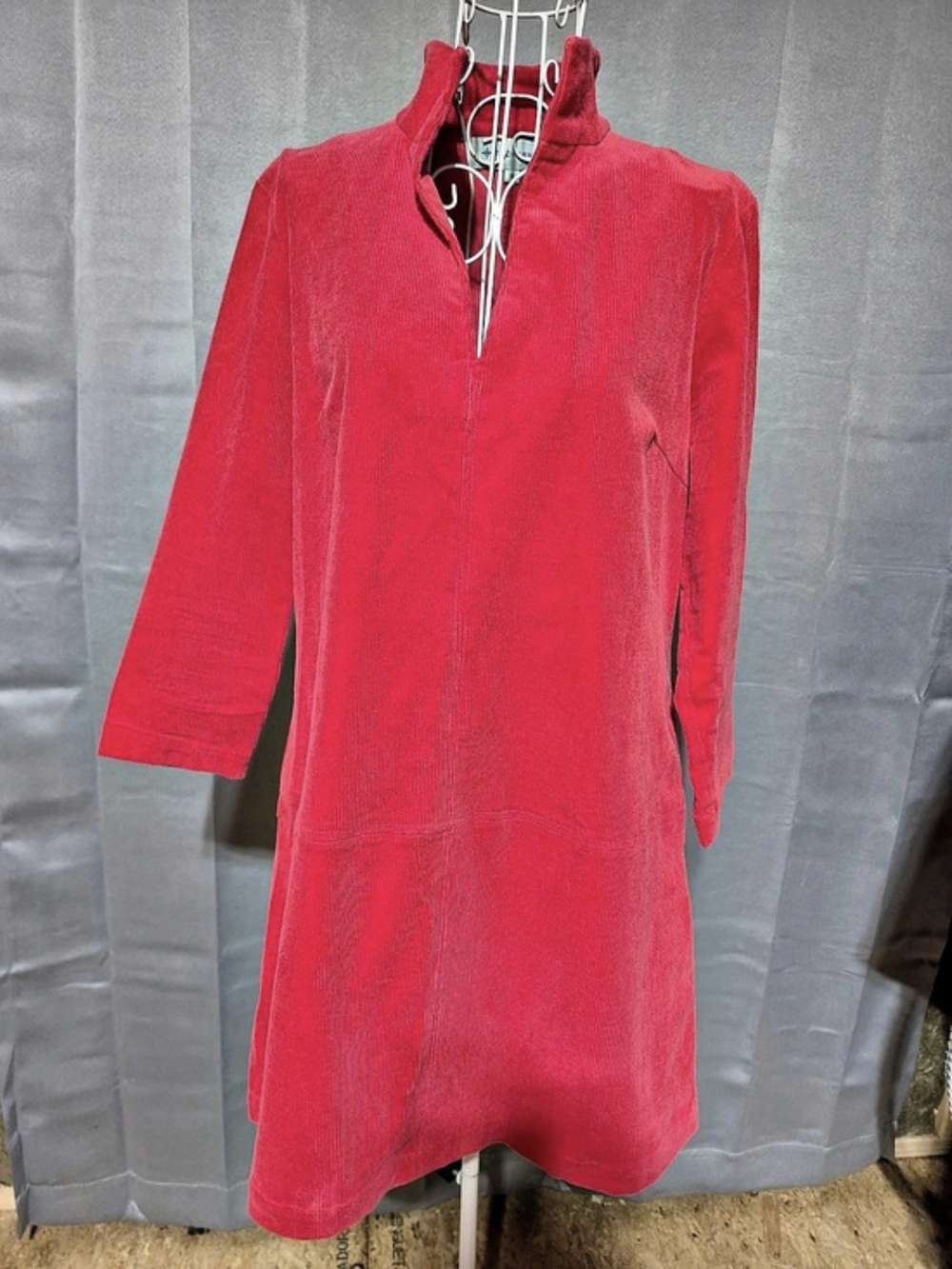 Tuckernuck Corduroy Mini Dress in Red Size Medium
